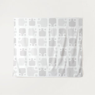 Tenture Motif moderne du milieu du siècle blanc