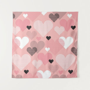 Tenture Motif moderne en forme de coeur transparent en géo