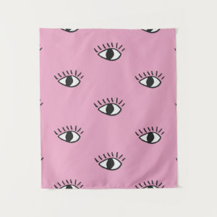Tenture Motif moderne sans soudure avec yeux dessinés à la
