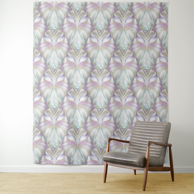 Tenture Motif Oracle Owl Pastel Purple (En situation)
