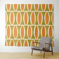 Motif ovale géométrique moderne du milieu du siècl