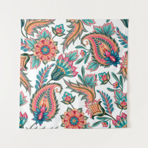 Tenture Motif paisley orientale traditionnelle sans coutur