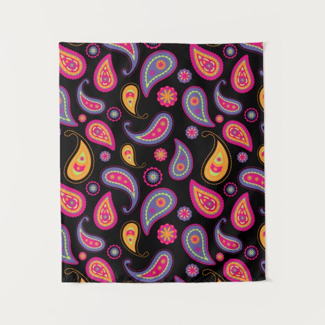 Tenture Motif Paisley sans couture Coloré (Devant)