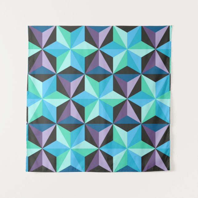 Tenture Motif patchwork sans couture avec des étoiles. Géo (Devant)