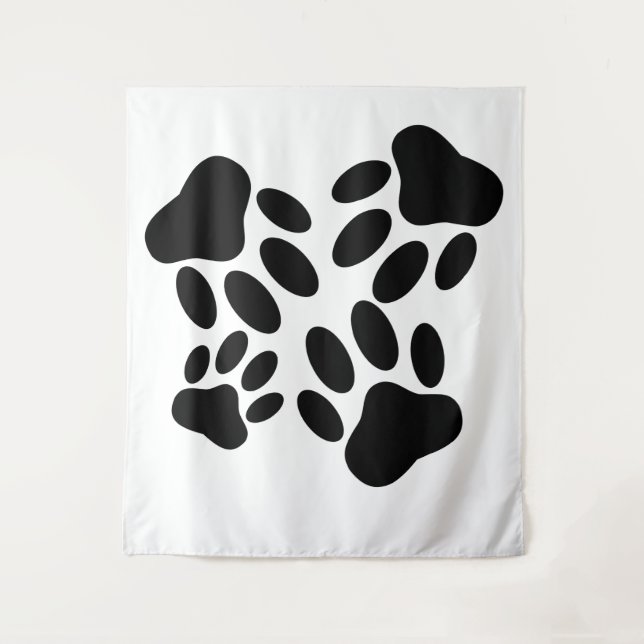 Tenture Motif Pawprint de chien (Devant)