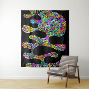 Tenture Motif Peint À La Main Et Numériquement Art 28