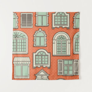 Tenture Motif Pittoresque de fenêtre vintage
