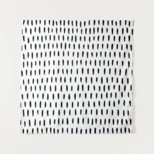 Tenture Motif rayé noir et blanc : dessiné à la main
