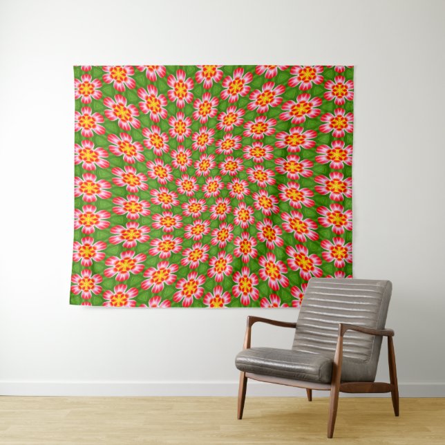 Tenture Motif Red Lilies (En situation (horizontale))