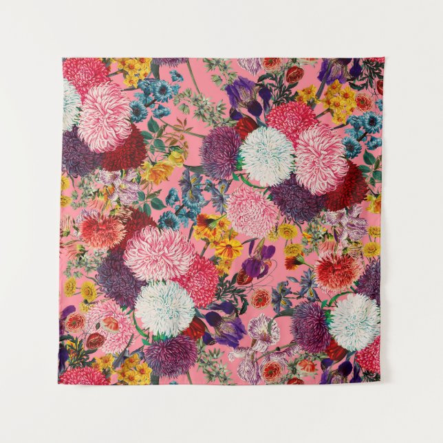Tenture Motif rose floral (Devant)