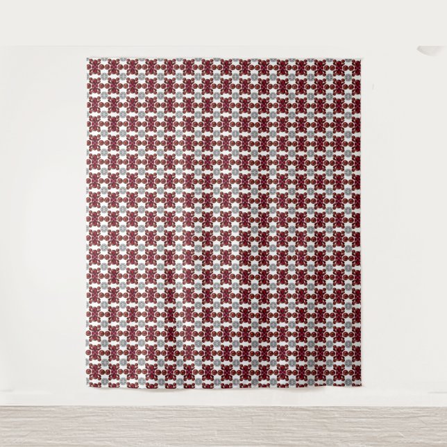 Tenture Motif rouge et blanc (Devant)