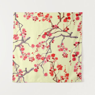 Tenture Motif sans couture à l'aquarelle de fleurs de Saku