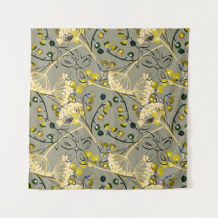 Tenture Motif sans couture à l'aquarelle, design vintage
