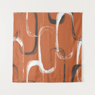 Tenture Motif sans couture avec aquarelle orange 