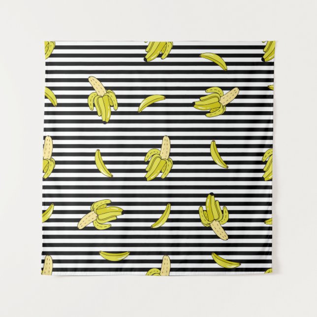 Tenture Motif sans couture avec badge de caricature avec b (Devant)