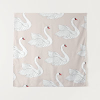 Motif sans couture avec cygnes blancs. Orne d'oise