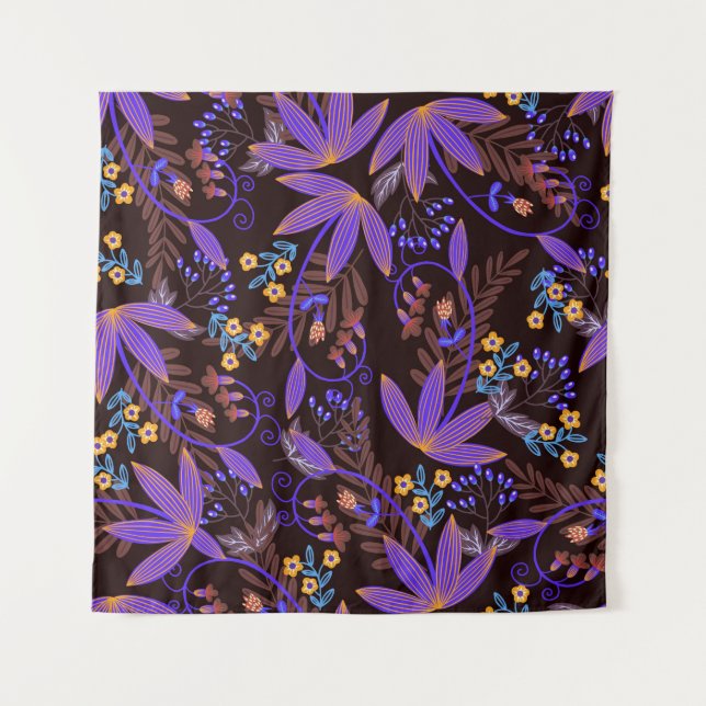 Tenture Motif sans couture avec de minuscules fleurs vives (Devant)
