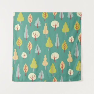 Tenture Motif sans couture avec des arbres. arbres d'autom