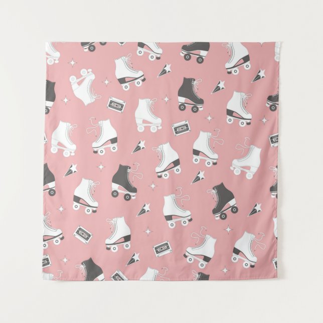 Tenture Motif sans couture avec des rollers et une cassett (Devant)