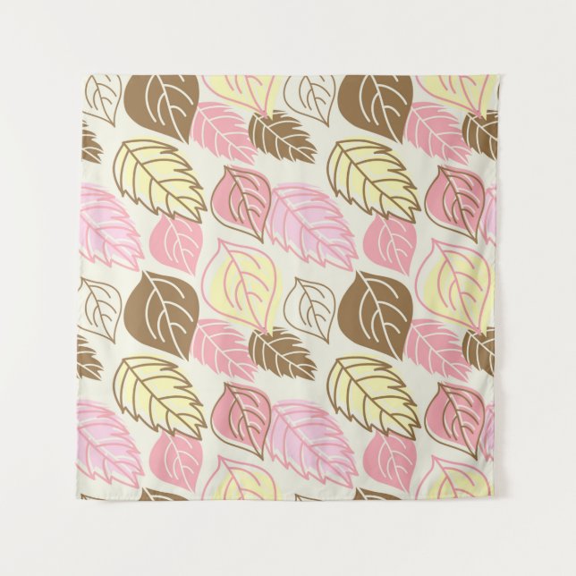 Tenture Motif sans couture avec feuilles d'automne (Devant)