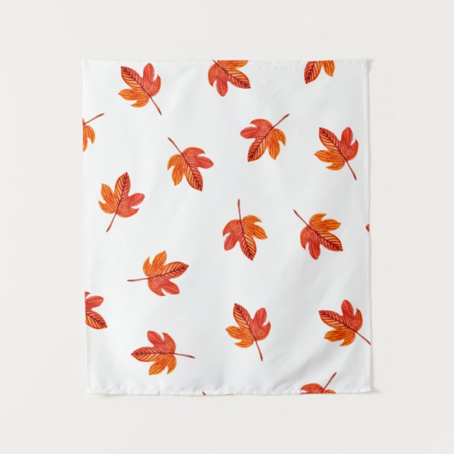 Tenture Motif sans couture avec feuilles d'automne. Aquare (Devant)