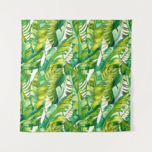 Tenture Motif sans couture avec feuilles de bananes tropic