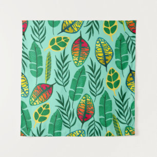 Tenture Motif sans couture avec feuilles tropicaux. L'art