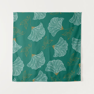 Tenture Motif sans couture avec fleurs décoratives