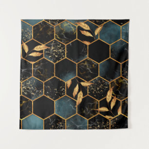 Tenture Motif sans couture avec hexagone en marbre et le d