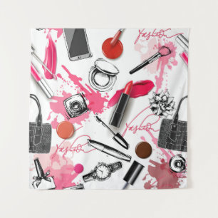 Tenture Motif sans couture avec maquillage peint