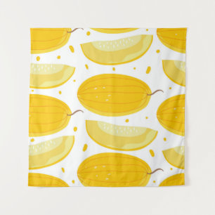 Tenture Motif sans couture avec melons. Fruits de gribouil