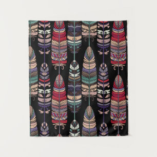 Tenture Motif sans couture avec plumes d'oiseaux. L'art tr