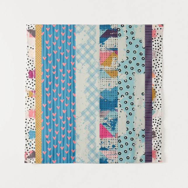 Tenture Motif sans couture, carreaux patchwork.  (Devant)