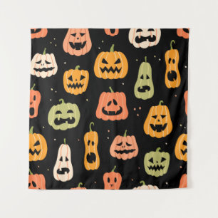 Tenture Motif sans couture citrouille Halloween. Retrait à