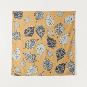Tenture Motif sans couture d'automne avec des feuilles. Il