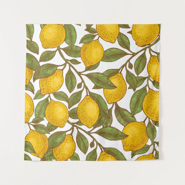 Tenture Motif sans couture de citron (Devant)