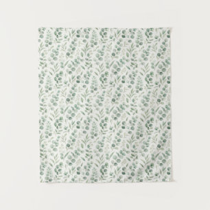 Tenture Motif sans couture de feuilles d'eucalyptus minima