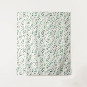 Tenture Motif sans couture de feuilles d'eucalyptus minima
