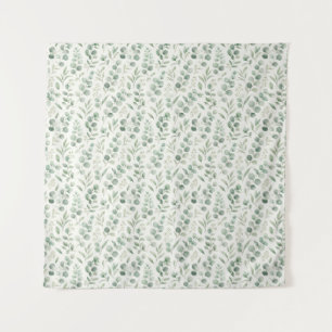 Tenture Motif sans couture de feuilles d'eucalyptus minima