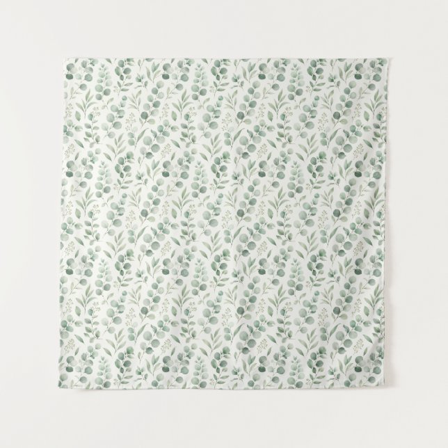 Tenture Motif sans couture de feuilles d'eucalyptus minima (Devant)