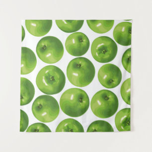 Tenture Motif sans couture de pomme verte