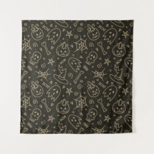 Tenture Motif sans couture effrayant B (Style : 2)
