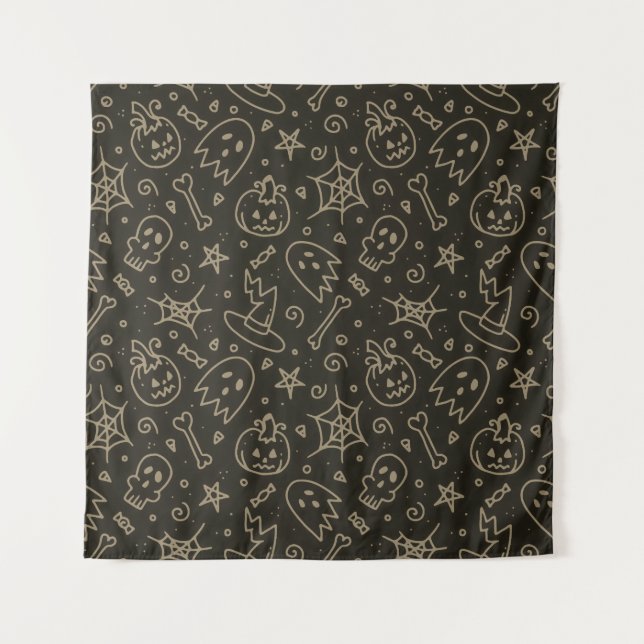 Tenture Motif sans couture effrayant B (Style : 2) (Devant)