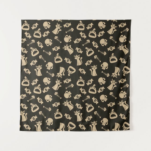 Tenture Motif sans couture effrayant C (Style : 3) (Devant)