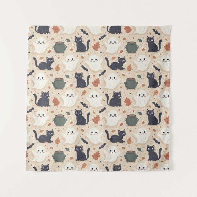Tenture Motif sans couture effrayant I (Style : 1) (Devant)