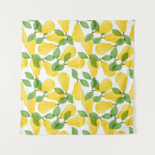 Tenture Motif sans couture en poires avec feuilles