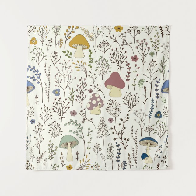 Tenture Motif sans couture. Ensemble de plantes sauvages c (Devant)