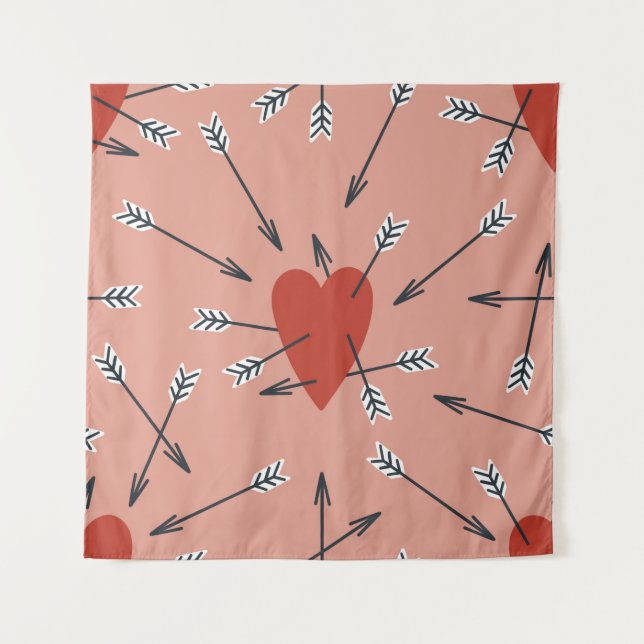 Tenture Motif sans couture fait main avec des illustration (Devant)