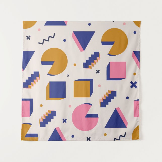 Tenture Motif sans couture géométrique memphis dans les an (Devant)