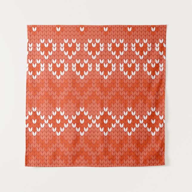 Tenture motif sans couture géométrique tricoté (Devant)